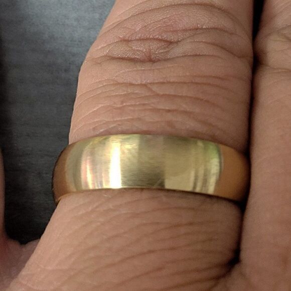 Engraved Womens Matte Gold Promise Ring Band Personalized Promise Ring For Girls - Picture 2 of 12